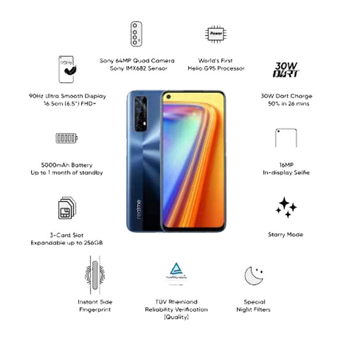 REALME 7 RMX2151 8GB/128GB MOBILE PHONE (BLUE) REALME 7 RMX2151 8GB/128GB MOBILE PHONE (BLUE)
